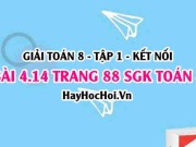 Bài 4.14 SGK Toán 8 tập 1 Kết nối tri thức